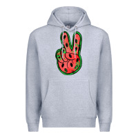Heather Grey watermelon peace sign Premium Hoodie - Jasminsmagicworld