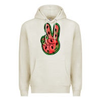 Oatmeal Heather watermelon peace sign Premium Hoodie - Jasminsmagicworld