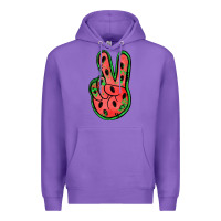 Purple watermelon peace sign Premium Hoodie - Jasminsmagicworld