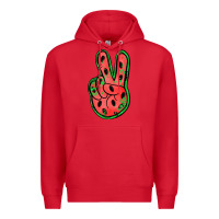 Red watermelon peace sign Premium Hoodie - Jasminsmagicworld