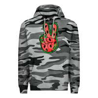 Slate Camo watermelon peace sign Premium Hoodie - Jasminsmagicworld