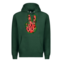 Sports Green watermelon peace sign Premium Hoodie - Jasminsmagicworld