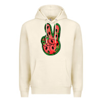 Tofu watermelon peace sign Premium Hoodie - Jasminsmagicworld