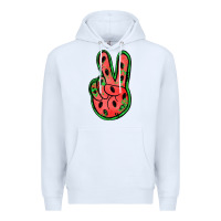 White watermelon peace sign Premium Hoodie - Jasminsmagicworld