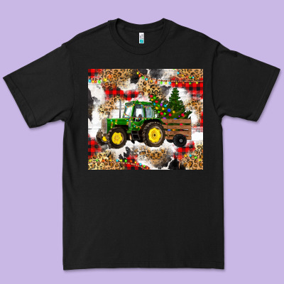 Christmas Farm Tractor Premium Tee Designed By Ranaportraitstore