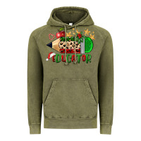 Vintage Olive christmas educator pencil Vintage Hoodie - FaDigitalArtStudio
