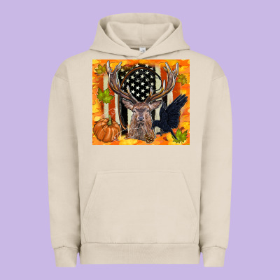 Crow And Deer Hunting Fall Camouflage Urban Hoodie Designed By Tumblerdesignbyshophia