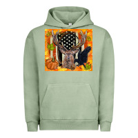Pigment Oil Green crow and deer hunting fall camouflage Urban Hoodie - TumblerDesignByShophia