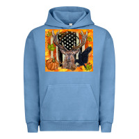 Pigment Pebble Blue crow and deer hunting fall camouflage Urban Hoodie - TumblerDesignByShophia