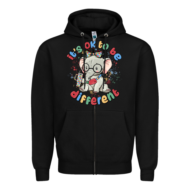 It's Ok To Be Different Zipper Hoodie by MaliasSmallBusiness | Teevron