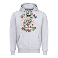 Heather Grey it's ok to be different Zipper Hoodie - MaliasSmallBusiness