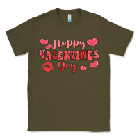 Army Green happy valentine's day Classic Tee - LillyAllenDesigns