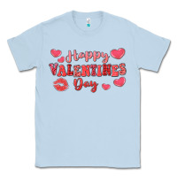 Dusty Blue happy valentine's day Classic Tee - LillyAllenDesigns