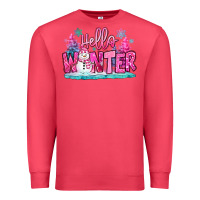Cardinal hello winter pink snowman Premium Sweatshirt - MaliasSmallBusiness