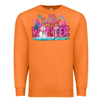 Carrot hello winter pink snowman Premium Sweatshirt - MaliasSmallBusiness