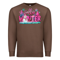 Chestnut hello winter pink snowman Premium Sweatshirt - MaliasSmallBusiness