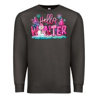 Smoke hello winter pink snowman Premium Sweatshirt - MaliasSmallBusiness