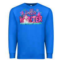 True Royal hello winter pink snowman Premium Sweatshirt - MaliasSmallBusiness