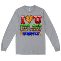 Heather Grey i love you more than chicken nuggets Long Sleeve Tee - AdoDesignShop