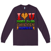 Plum i love you more than chicken nuggets Long Sleeve Tee - AdoDesignShop