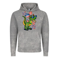 Cloud Rock 4th of July T-Rex Vintage Hoodie - CowGirlArtShop