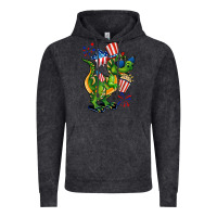 Vintage Black 4th of July T-Rex Vintage Hoodie - CowGirlArtShop