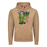 Vintage Coffee 4th of July T-Rex Vintage Hoodie - CowGirlArtShop