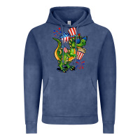 Vintage Denim 4th of July T-Rex Vintage Hoodie - CowGirlArtShop