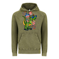 Vintage Olive 4th of July T-Rex Vintage Hoodie - CowGirlArtShop