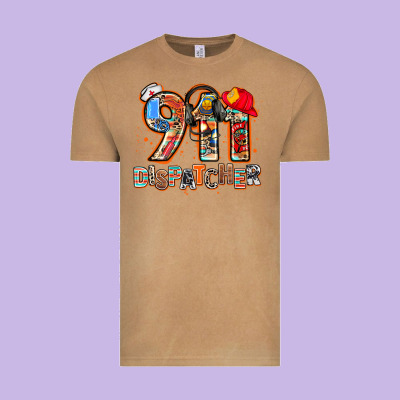911 Dispatcher Vintage Tee Designed By Adodesignshop