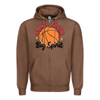 Chestnut small town big spirit Zipper Hoodie - MaliasSmallBusiness