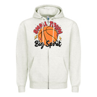 Oatmeal Heather small town big spirit Zipper Hoodie - MaliasSmallBusiness