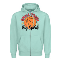 Seafoam small town big spirit Zipper Hoodie - MaliasSmallBusiness