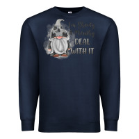 Navy im shorty mouthy deal with it gnome Premium Sweatshirt - MaliasSmallBusiness