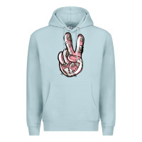Blue Mist baseball peace sign Premium Hoodie - Jasminsmagicworld
