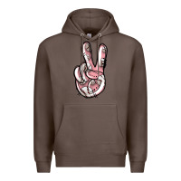 Coffee baseball peace sign Premium Hoodie - Jasminsmagicworld