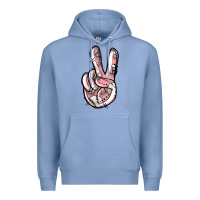 Colony Blue baseball peace sign Premium Hoodie - Jasminsmagicworld