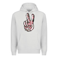 Dove Grey baseball peace sign Premium Hoodie - Jasminsmagicworld