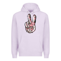 Lilac baseball peace sign Premium Hoodie - Jasminsmagicworld
