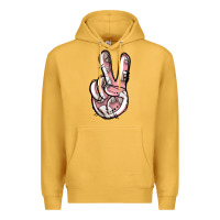 Mustard baseball peace sign Premium Hoodie - Jasminsmagicworld