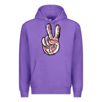 Purple baseball peace sign Premium Hoodie - Jasminsmagicworld