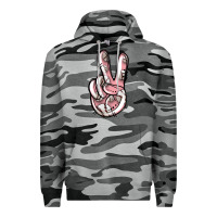Slate Camo baseball peace sign Premium Hoodie - Jasminsmagicworld
