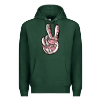 Sports Green baseball peace sign Premium Hoodie - Jasminsmagicworld