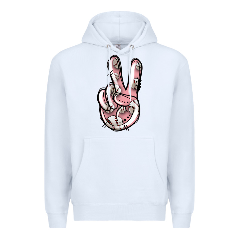 Baseball Peace Sign Premium Hoodie by Jasminsmagicworld | Teevron