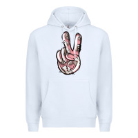 White baseball peace sign Premium Hoodie - Jasminsmagicworld