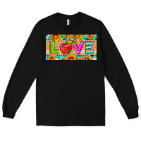 Black love and sunflower with pen and apple license plate template Long Sleeve Tee - Artiststas