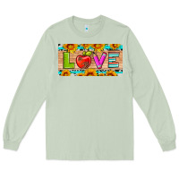 Matcha love and sunflower with pen and apple license plate template Long Sleeve Tee - Artiststas