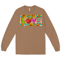 Toasted Coconut love and sunflower with pen and apple license plate template Long Sleeve Tee - Artiststas