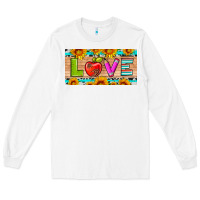 White love and sunflower with pen and apple license plate template Long Sleeve Tee - Artiststas
