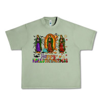 Oil Green our lady of guadalupe happy hallothanksmas Urban Heavy Tee - JahusDesignShop